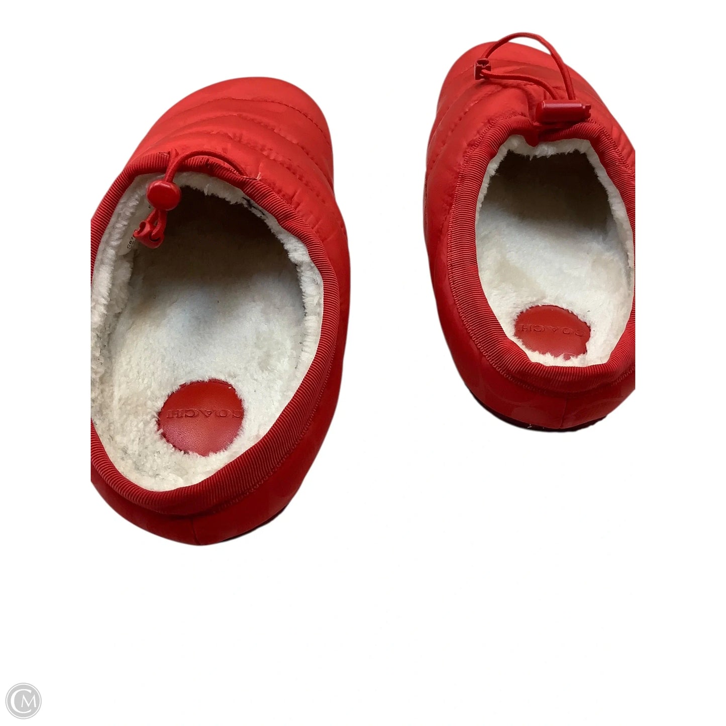 Slippers Designer By Coach In Red