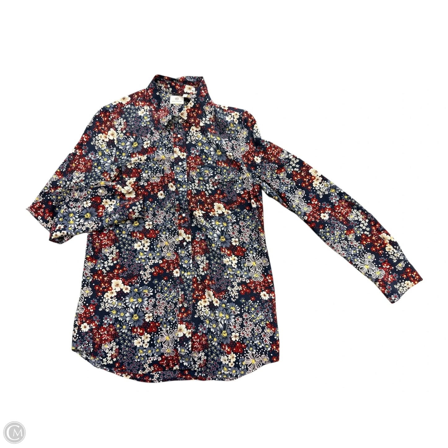 Top Long Sleeve By Adriano Goldschmied In Floral Print, Size: L
