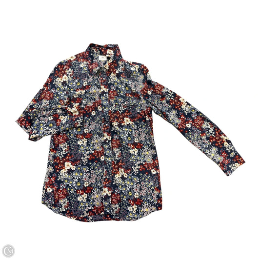 Top Long Sleeve By Adriano Goldschmied In Floral Print, Size: L
