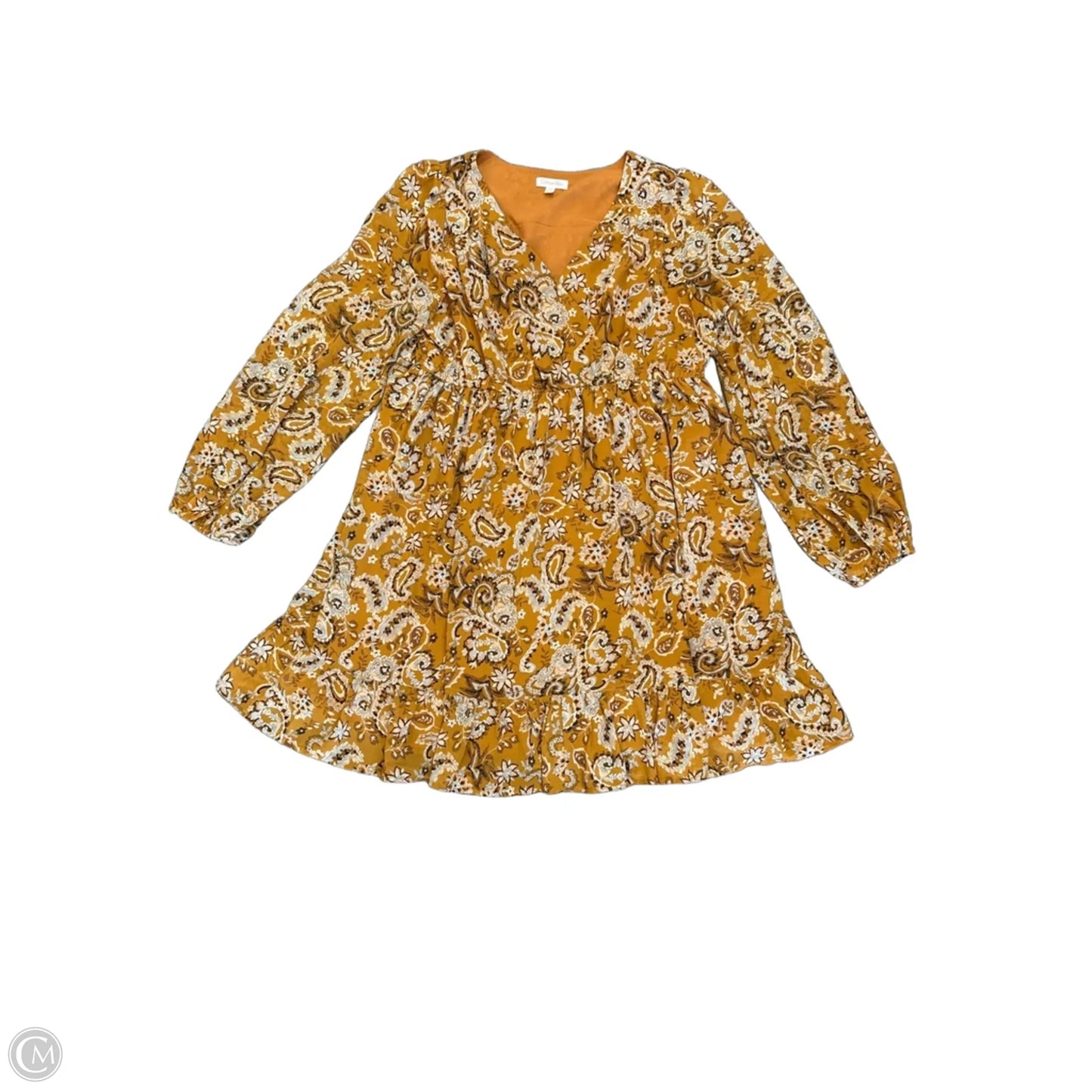Dress Casual Short By Cotton Bleu In Yellow, Size: S
