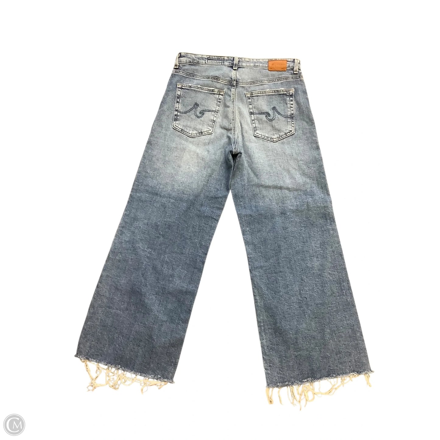 Jeans Wide Leg By Ag Jeans In Blue Denim, Size: 10