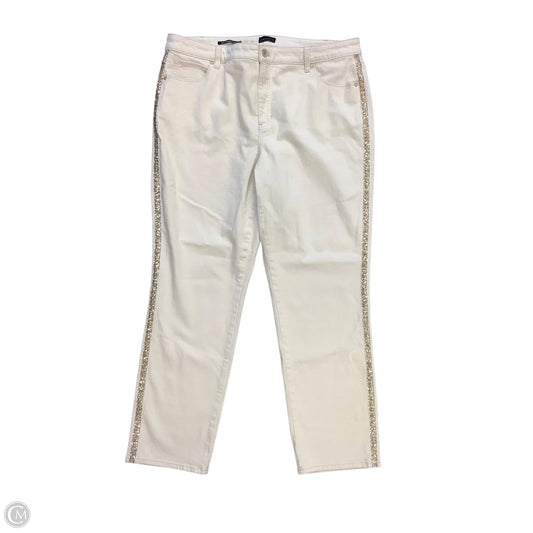 Jeans Straight By Talbots In Cream, Size: 18