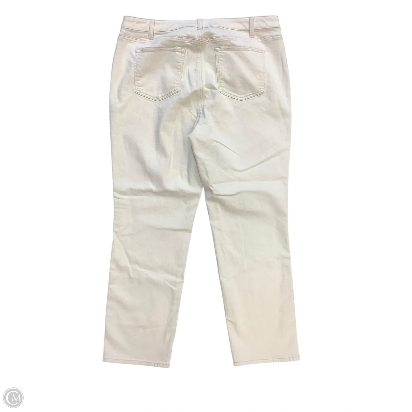 Jeans Straight By Talbots In Cream, Size: 18