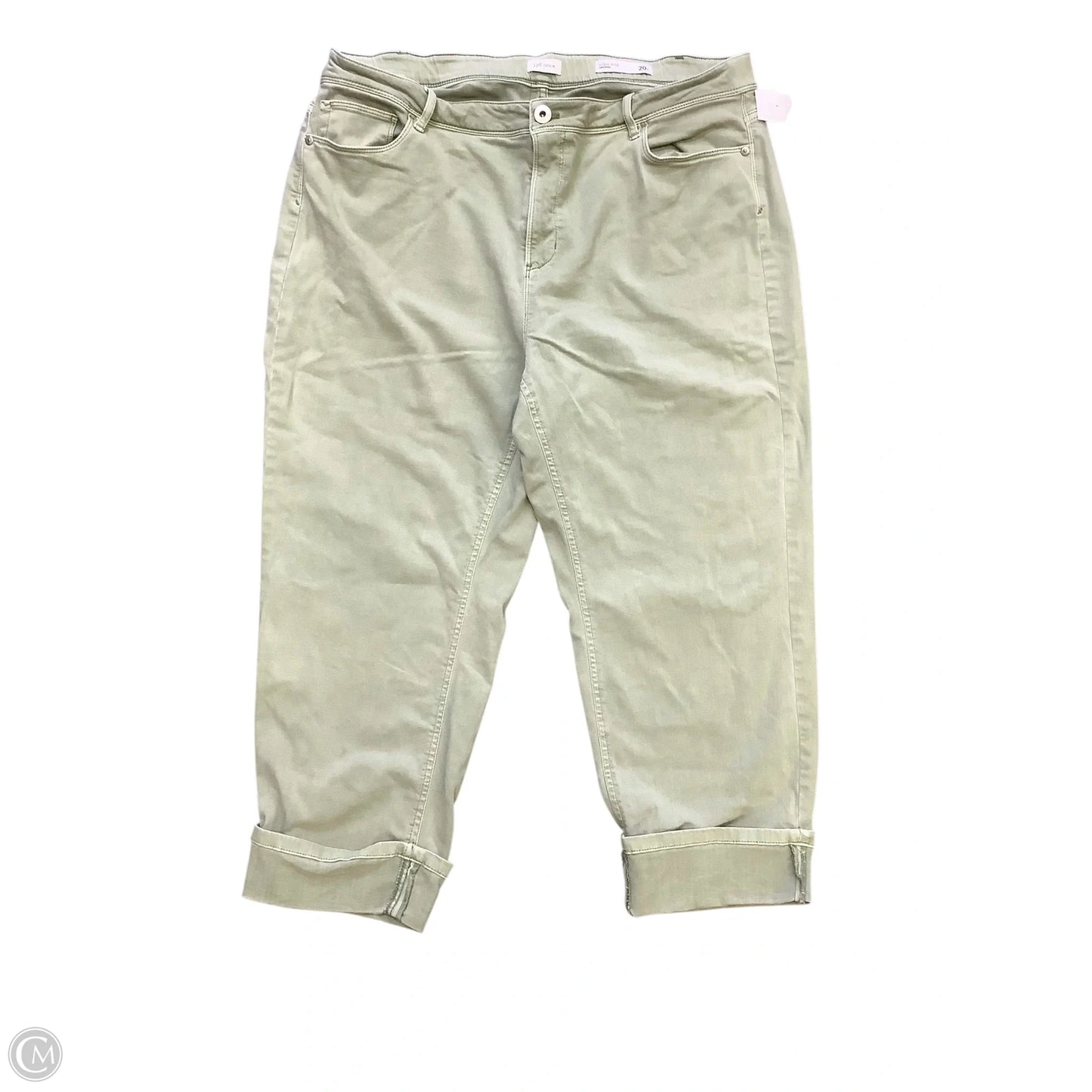 Jeans Cropped By J. Jill In Green, Size: 20