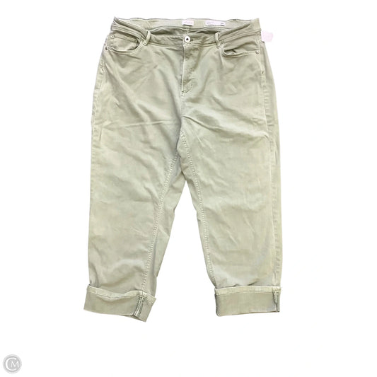 Jeans Cropped By J. Jill In Green, Size: 20