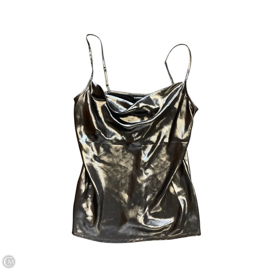 Blouse Sleeveless By Express In Silver, Size: Xs