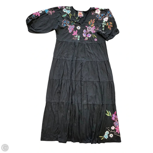 Dress Casual Maxi By Johnny Was In Black, Size: L