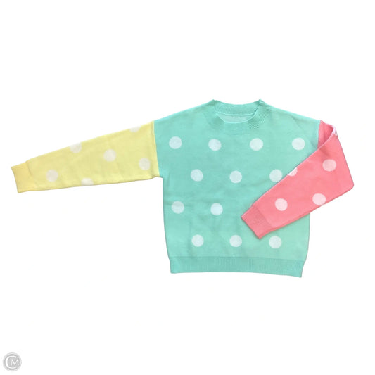 Sweater By Shein In Green & Pink, Size: M