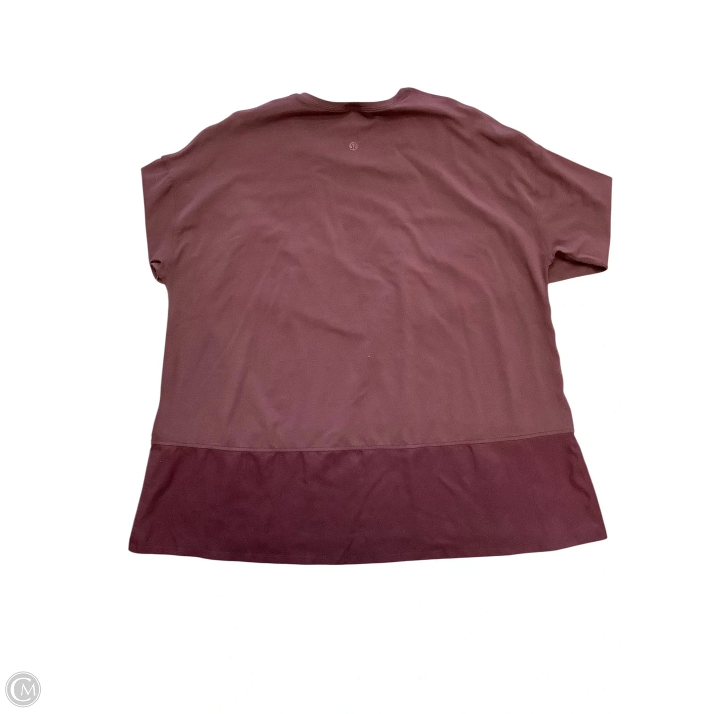 Athletic Top Long Sleeve Crewneck By Lululemon In Maroon, Size: 4