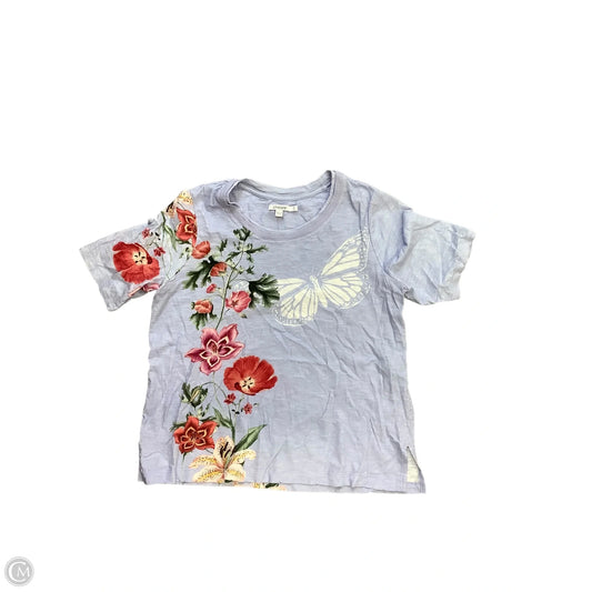 Top Short Sleeve By Chicos In Purple, Size: L