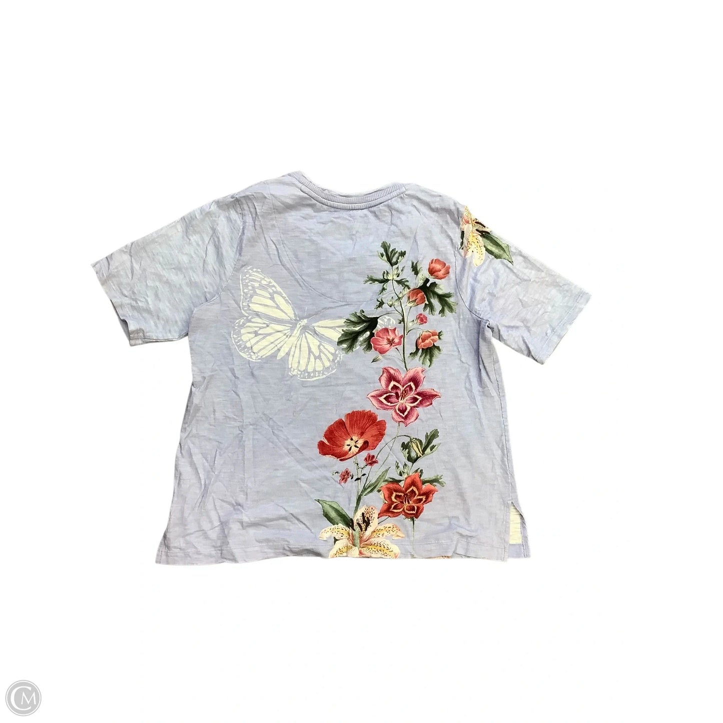 Top Short Sleeve By Chicos In Purple, Size: L