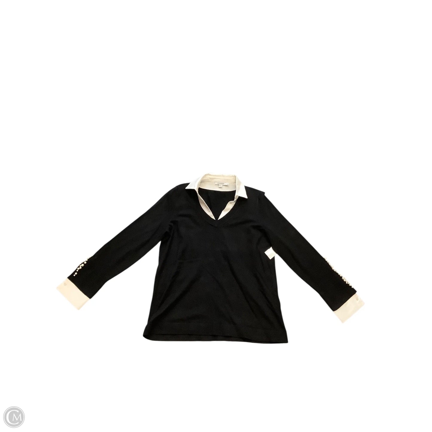 Blouse Long Sleeve By Chicos In Black, Size: M