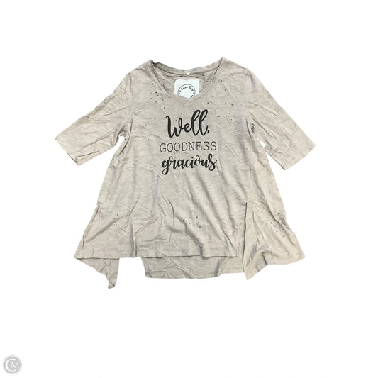 Top Short Sleeve By Cma In Grey, Size: Osfm