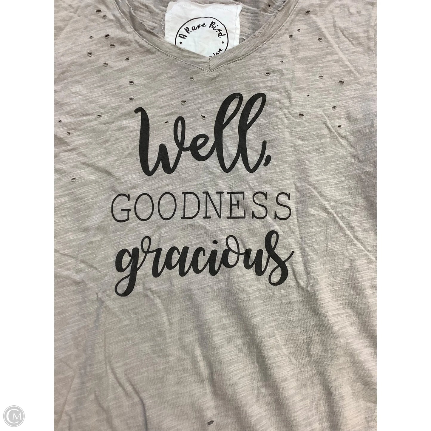 Top Short Sleeve By Cma In Grey, Size: Osfm