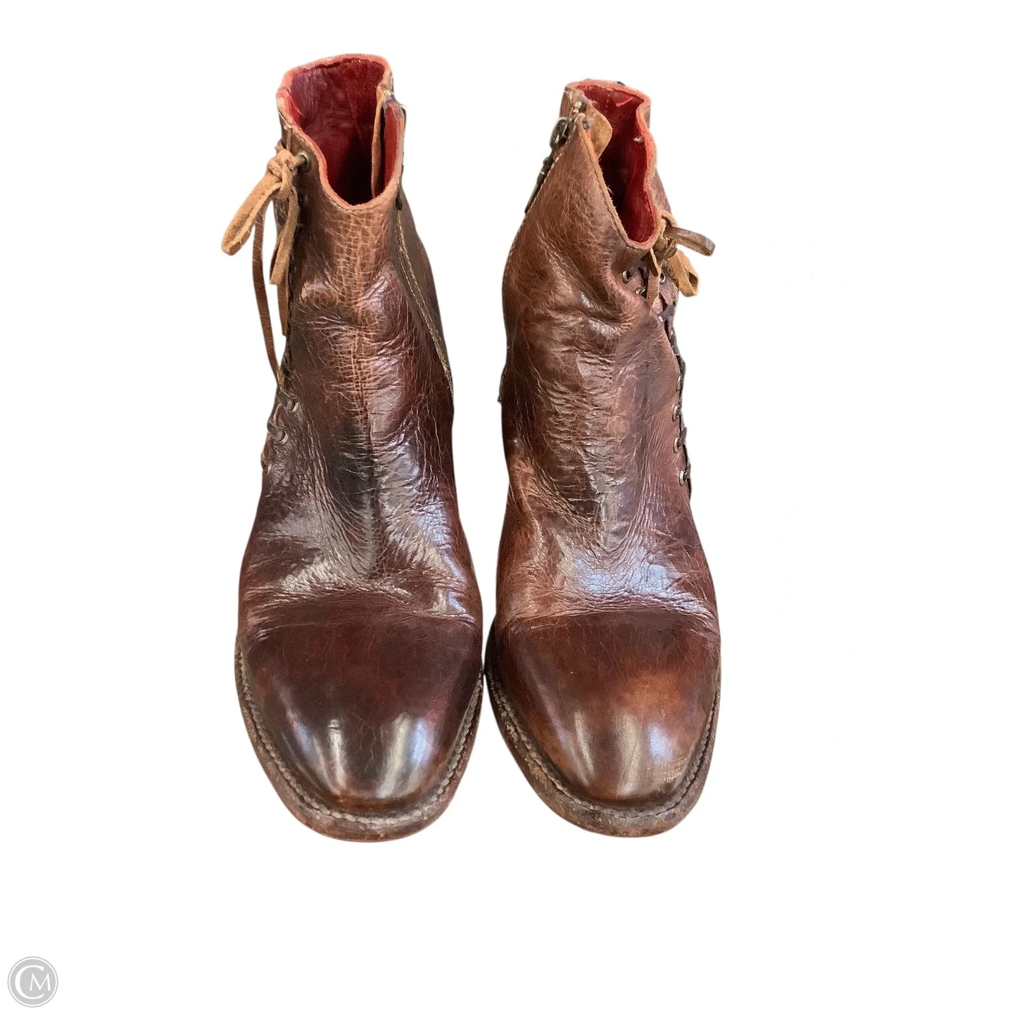 Boots Ankle Flats By Bed Stu In Brown, Size: 9.5