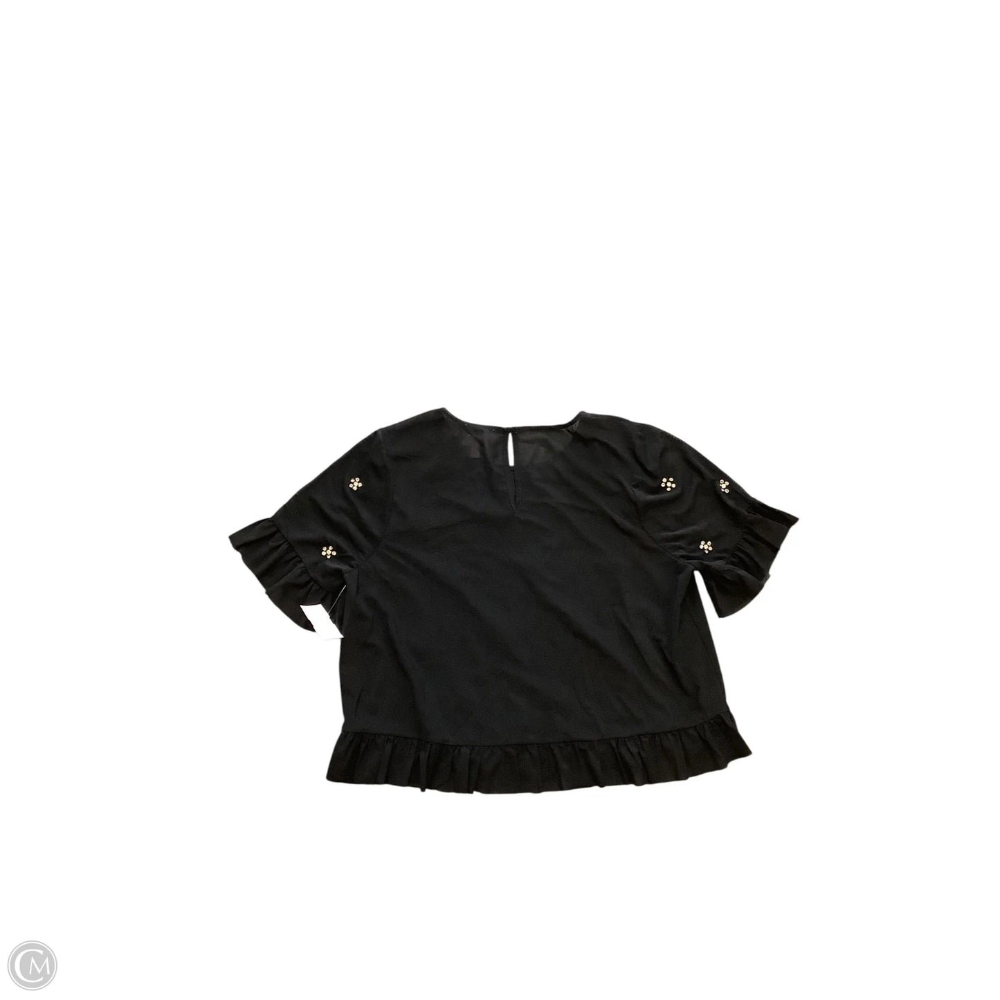 Blouse Short Sleeve By Mumu In Black, Size: M