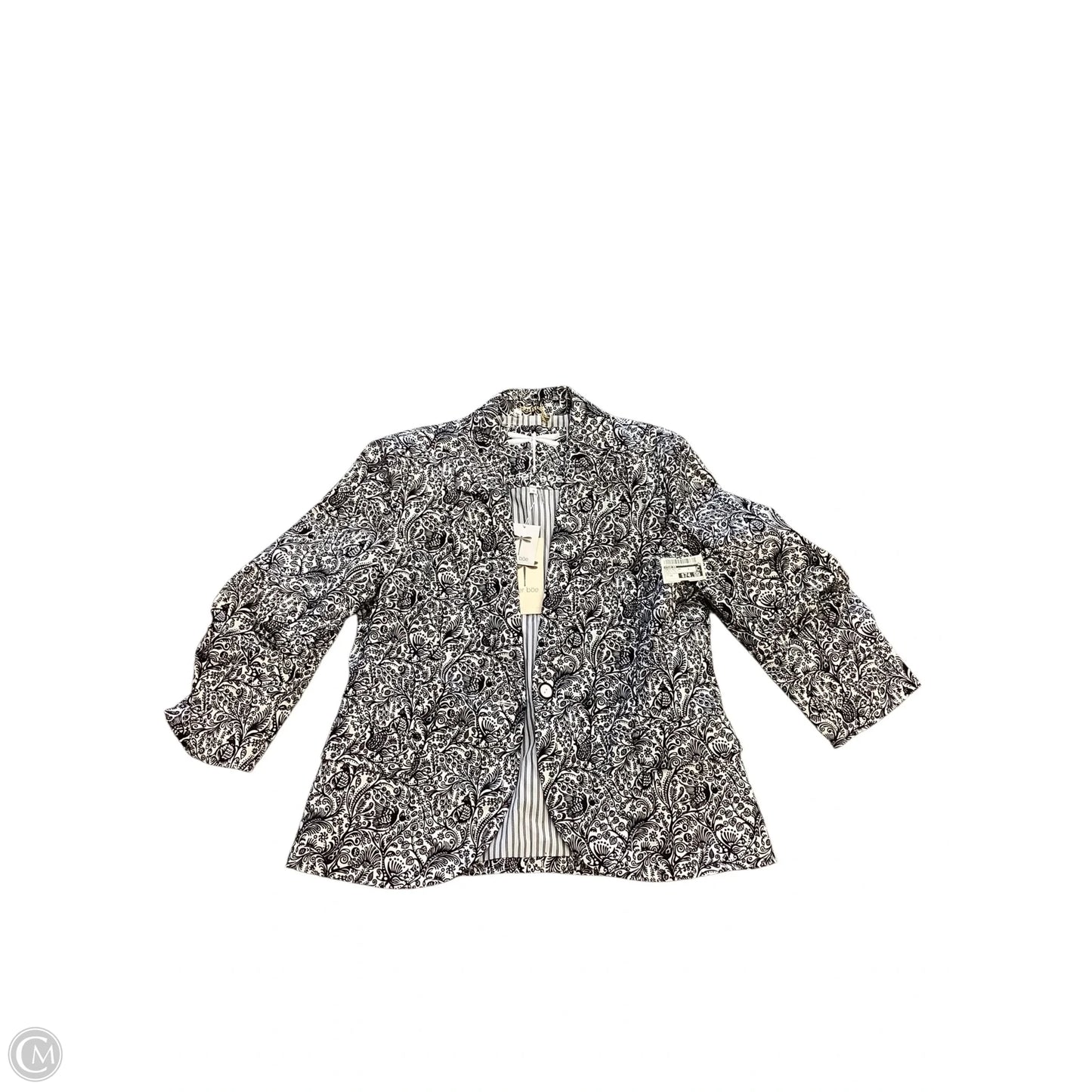 Pants Suit 2pc By Tyler Boe In Black & White, Size: pant14/jacket Size12