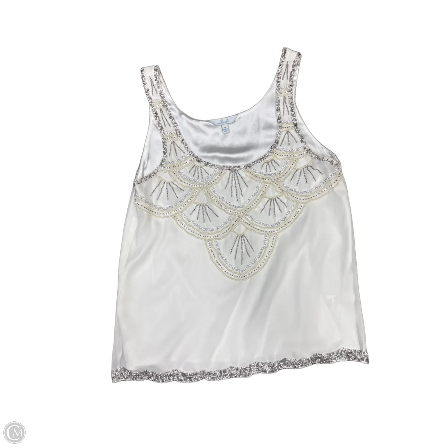 Blouse Sleeveless By Cmc In White, Size: M