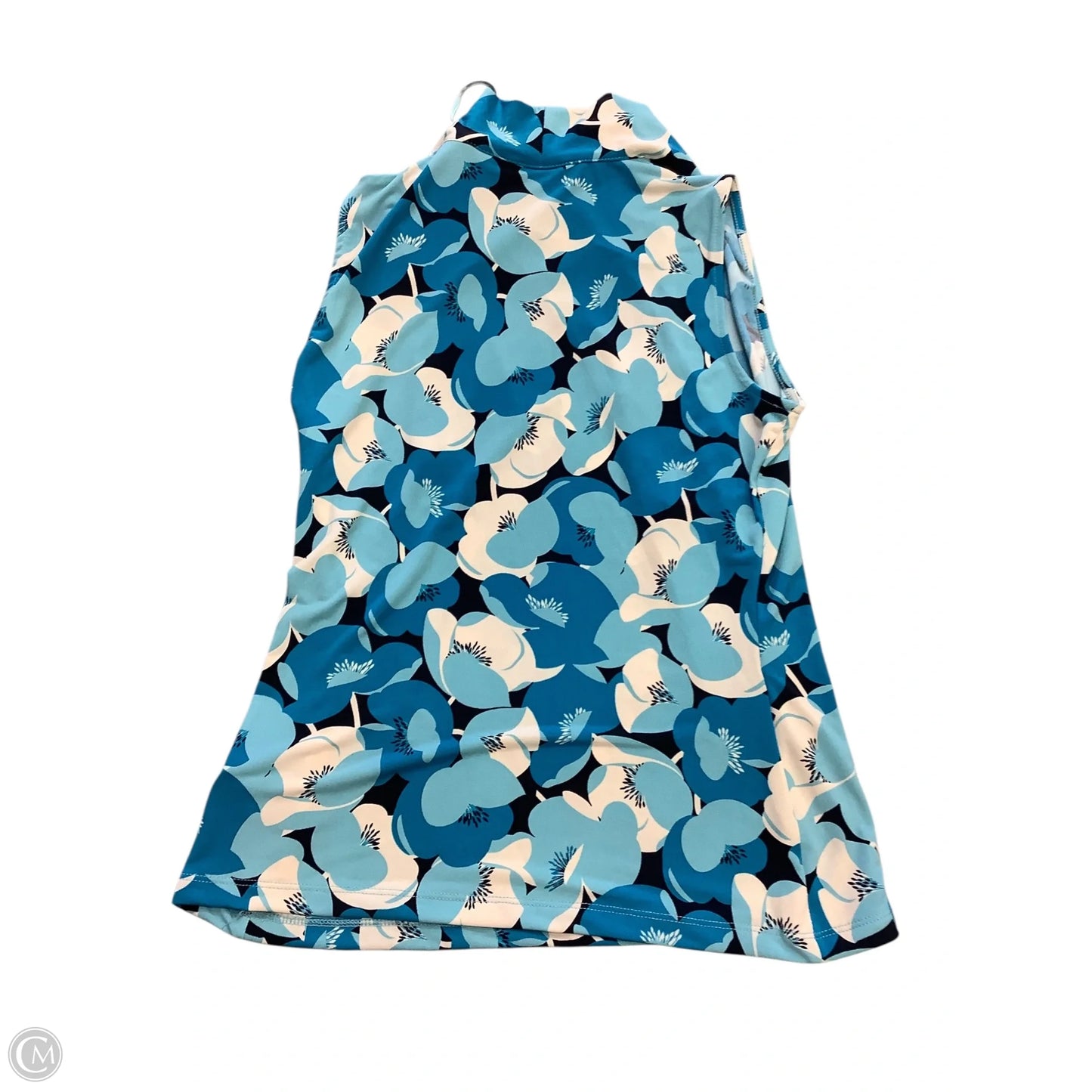 Blouse Sleeveless By Tahari In Blue, Size: S