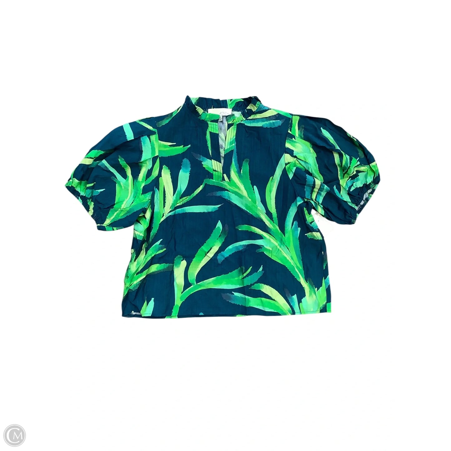 Blouse Short Sleeve By Pinch In Teal, Size: M