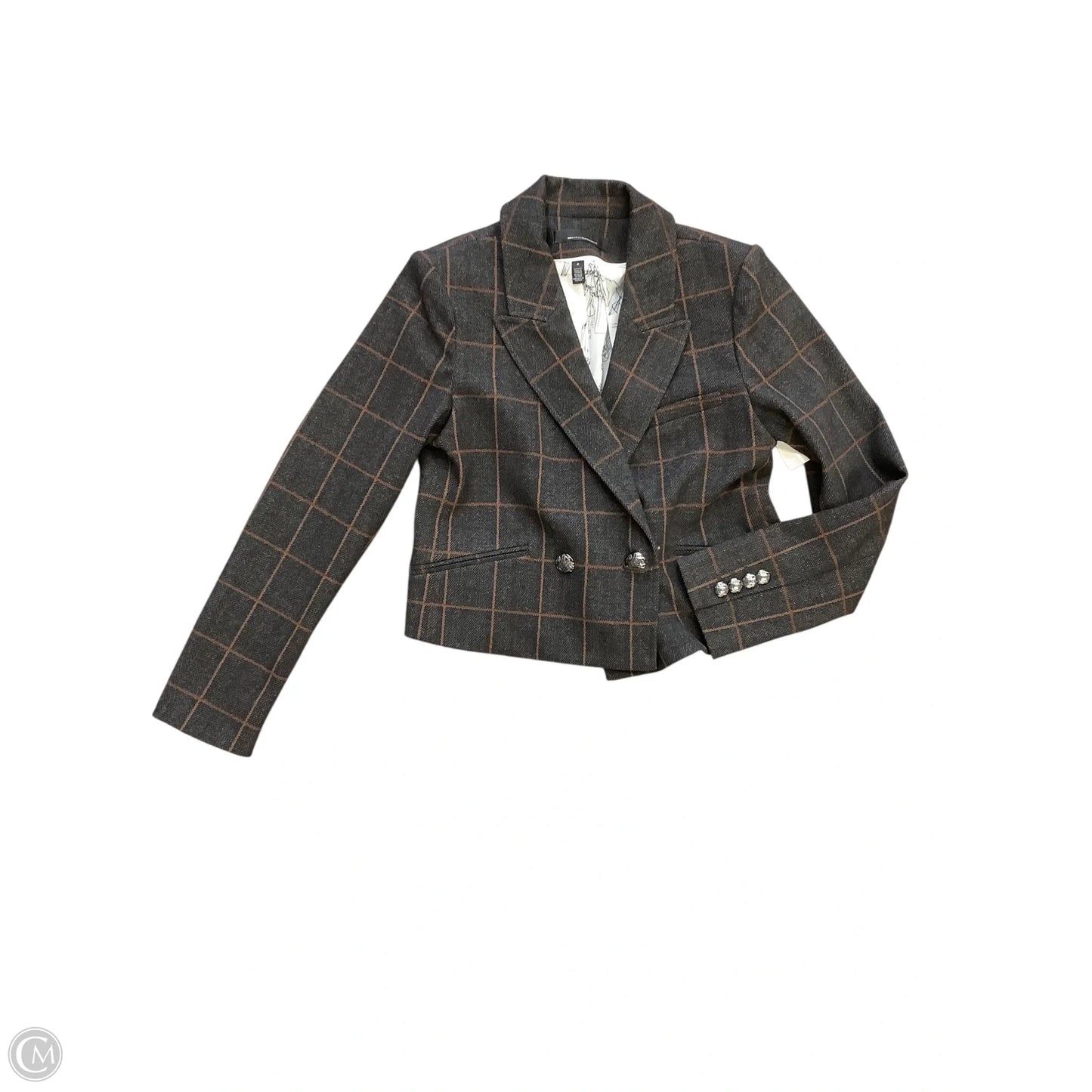 Blazer By White House Black Market In Plaid Pattern, Size: 8