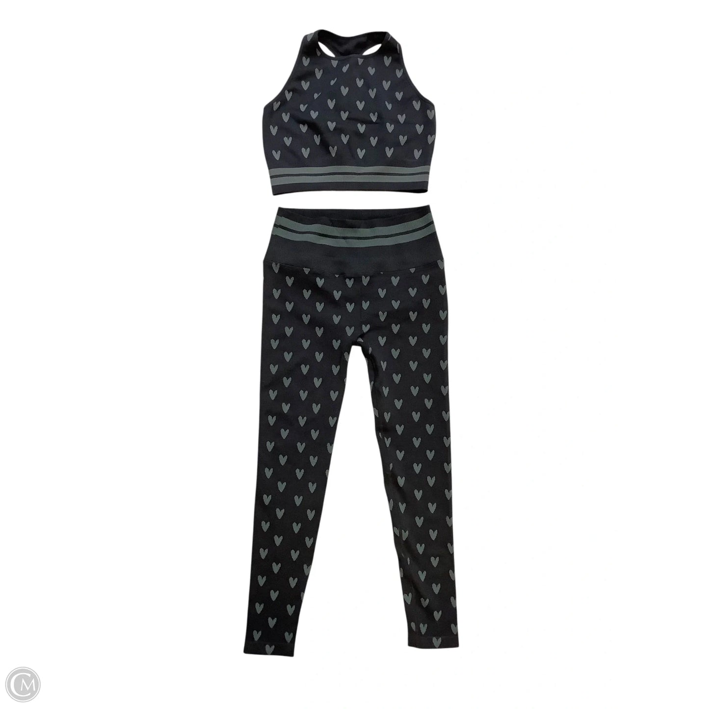 Athletic Pants 2pc By Spiritual Gangster In Black & Green, Size: M