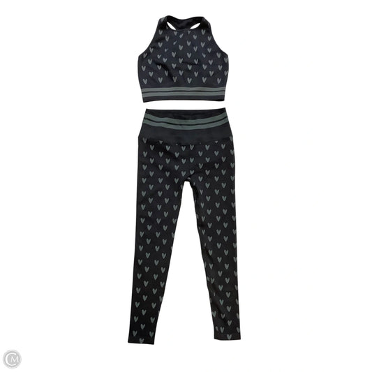Athletic Pants 2pc By Spiritual Gangster In Black & Green, Size: M