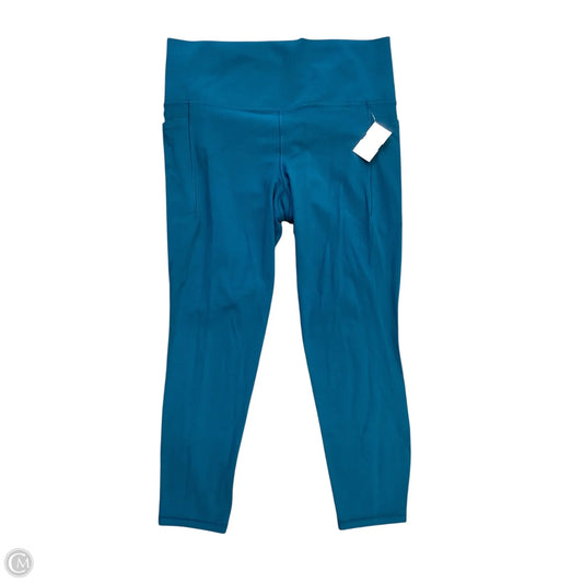 Athletic Leggings By Athleta In Teal, Size: L