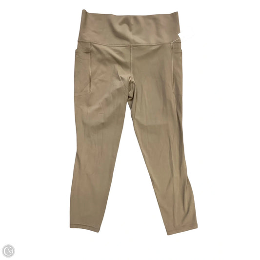 Athletic Leggings By Athleta In Tan, Size: L