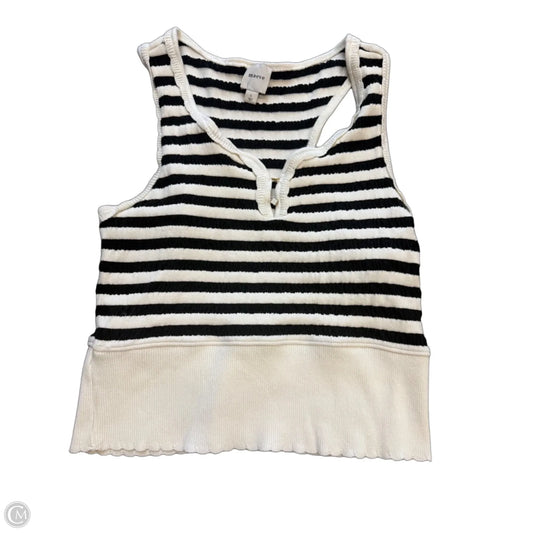 Top Sleeveless By Maeve In Black & Cream, Size: L