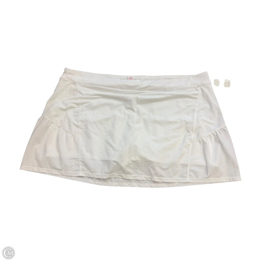 Athletic Skort By Clothes Mentor In White, Size: 2x