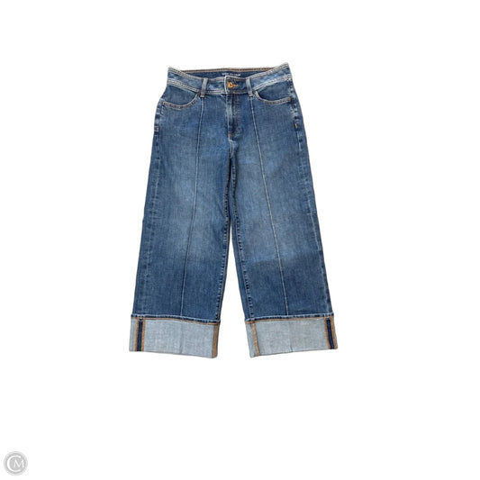 Jeans Cropped By Chicos In Blue Denim, Size: 4