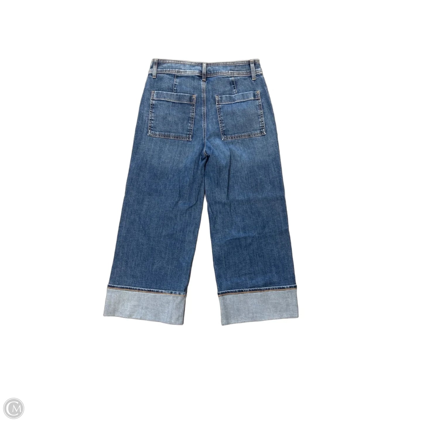 Jeans Cropped By Chicos In Blue Denim, Size: 4