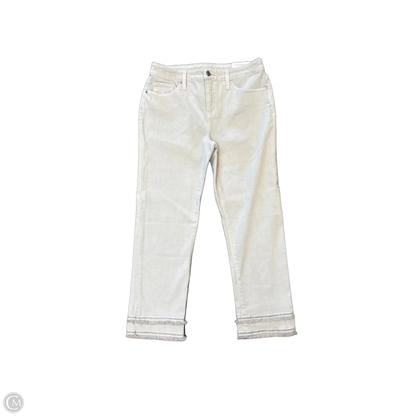 Jeans Cropped By Chicos In Tan Denim, Size: 4