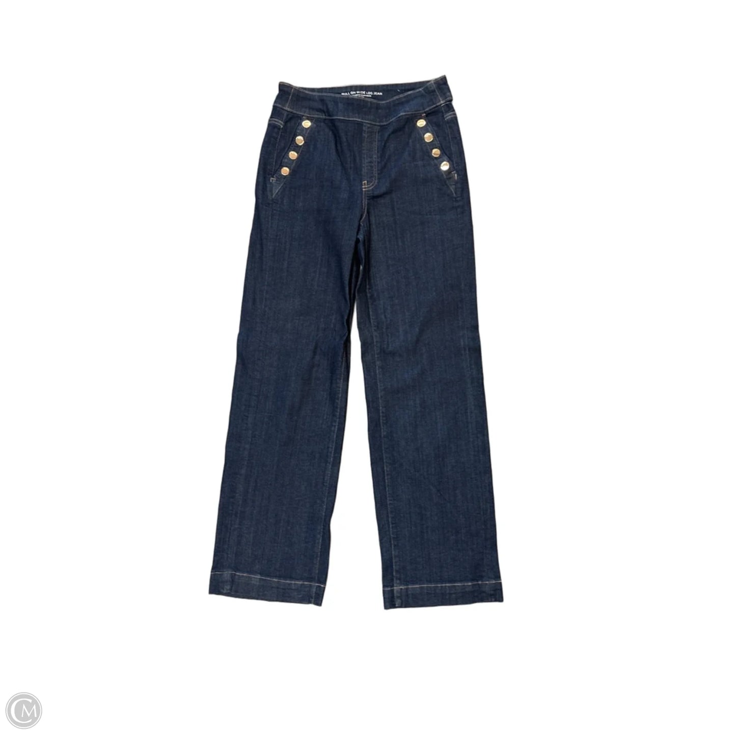 Jeans Wide Leg By Chicos In Blue Denim, Size: 4