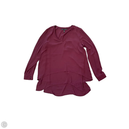 Blouse Long Sleeve By White House Black Market In Red, Size: M