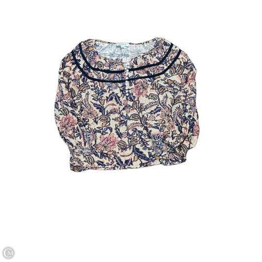 Top Long Sleeve By Evereve In Tan, Size: S