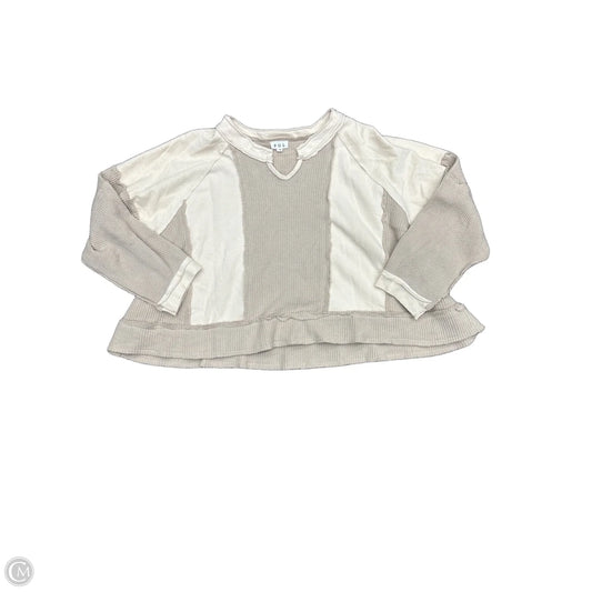 Top Long Sleeve By Pol In Tan, Size: M