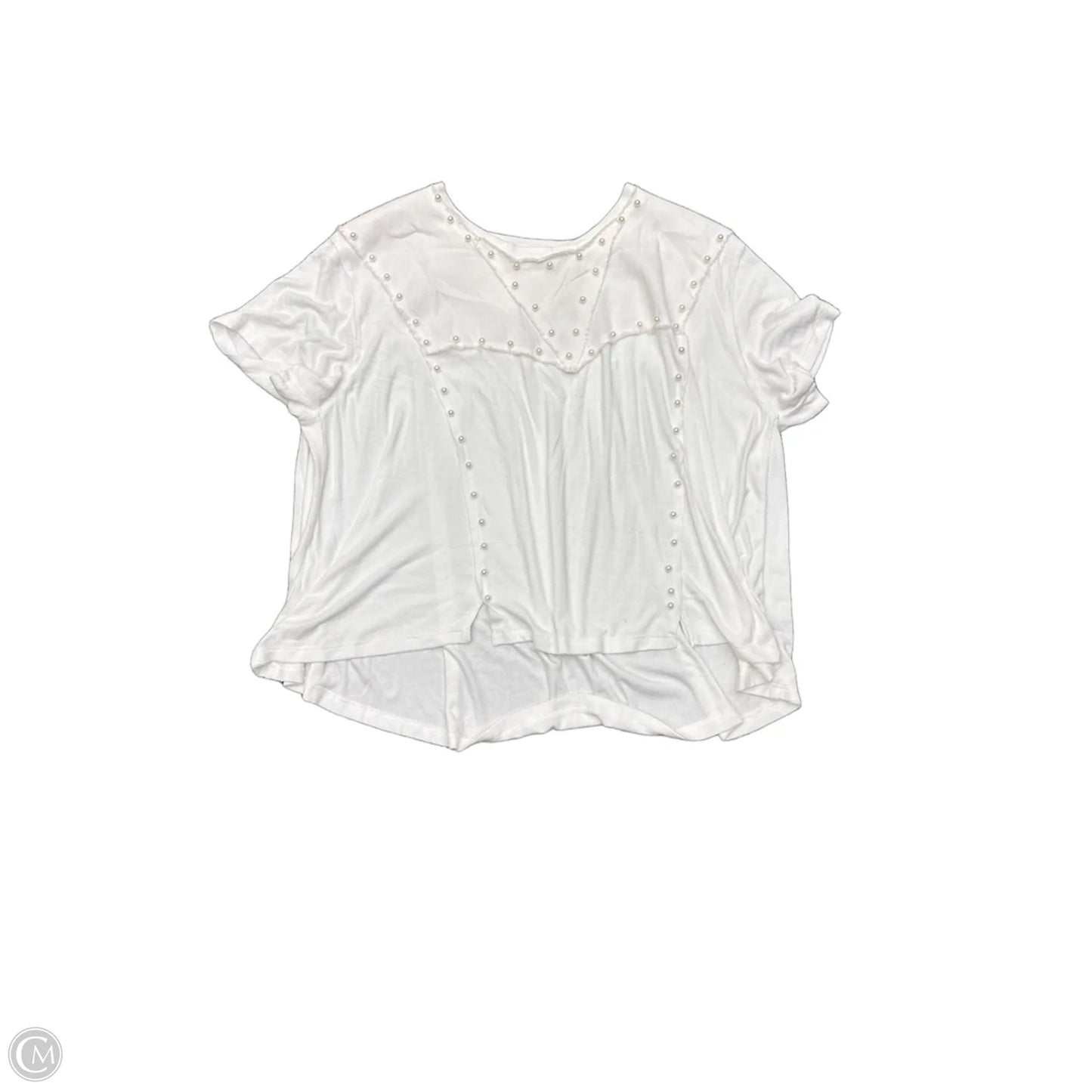 Top Short Sleeve By Pol In White, Size: M