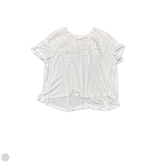 Top Short Sleeve By Pol In White, Size: M