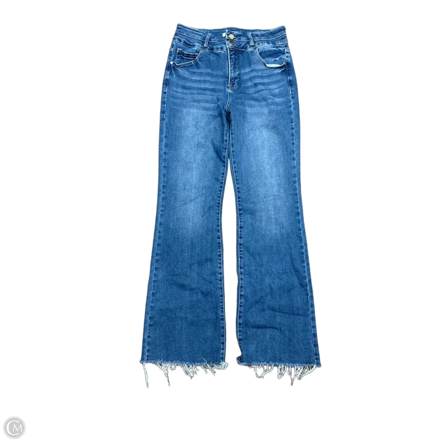 Jeans Wide Leg By Risen In Blue Denim, Size: 12