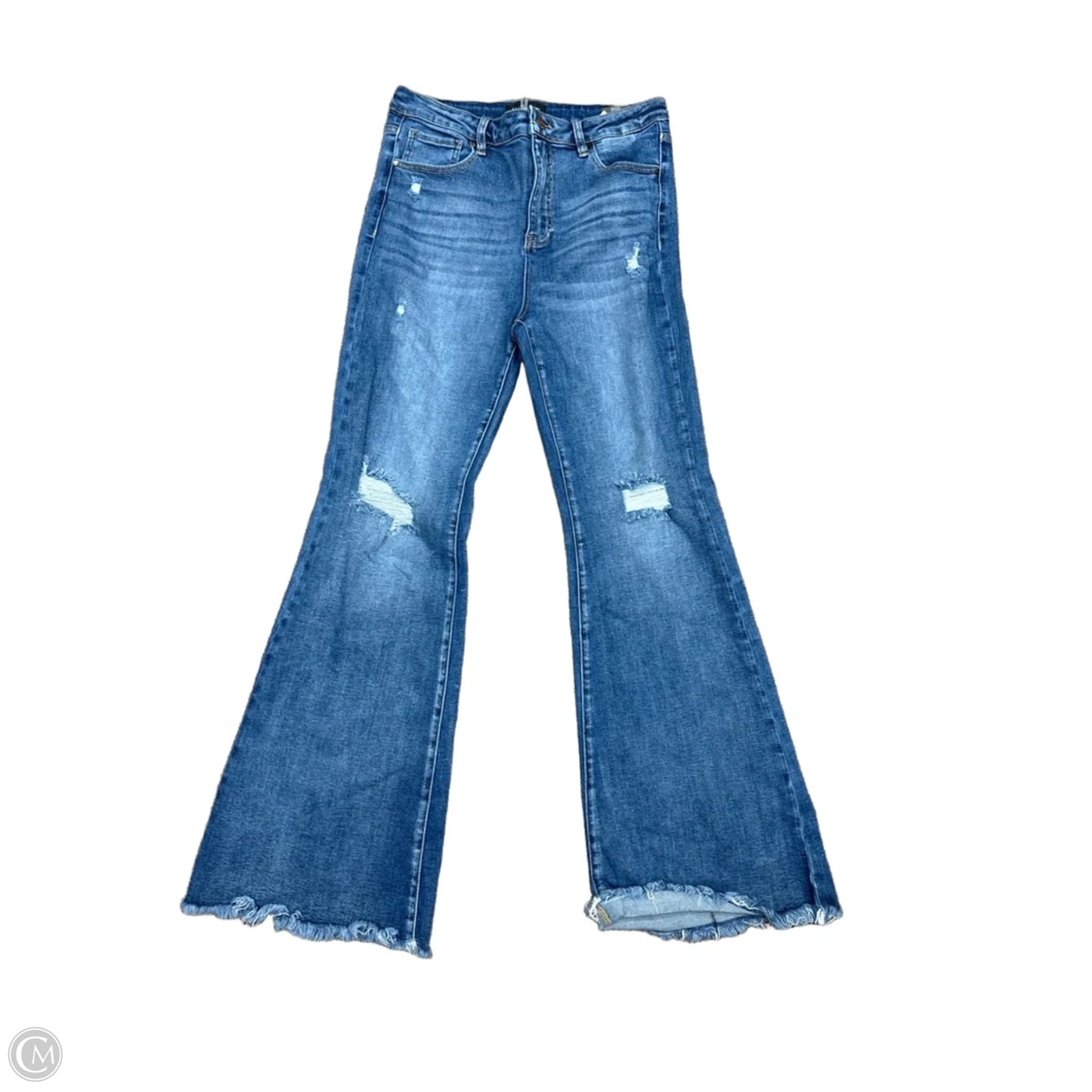 Jeans Wide Leg By Risen In Blue Denim, Size: 12