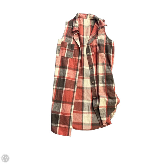 Vest Other By Clothes Mentor In Plaid Pattern, Size: Osfm