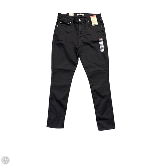 Jeans Skinny By Levis In Black Denim, Size: 12