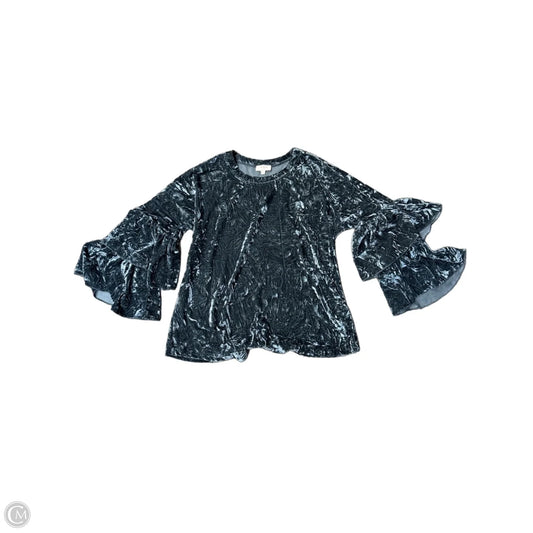 Blouse Long Sleeve By Umgee In Navy, Size: S