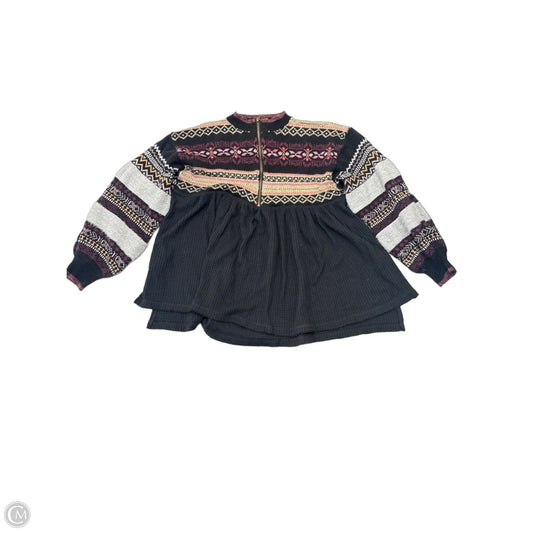 Sweater Cardigan By Free People In Black, Size: L