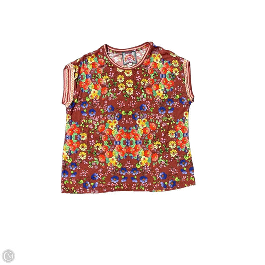 Top Sleeveless By Johnny Was In Red, Size: L