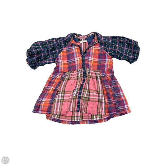 Top Long Sleeve By We The Free In Plaid Pattern, Size: M