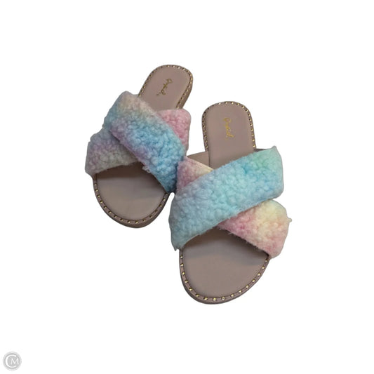 Sandals Flats By Qupid In Multi-colored, Size: 7.5