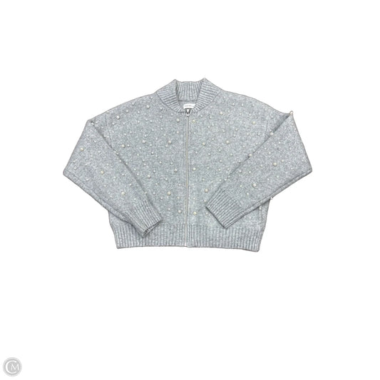 Sweater Cardigan By Nine West In Grey, Size: S